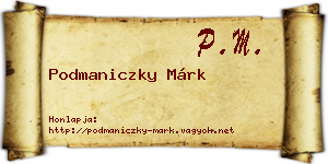 Podmaniczky Márk névjegykártya